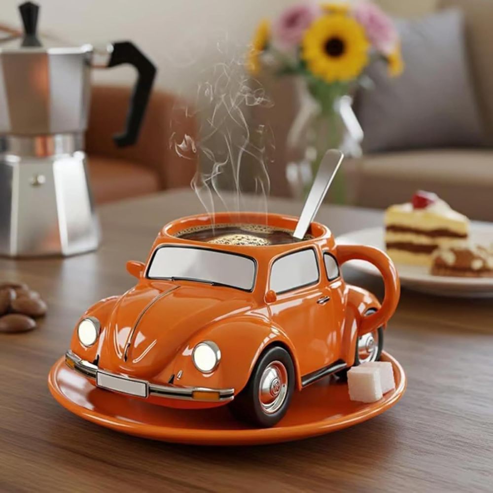 Kitchen Gadgets Presents - Prachtige kevervormige hars koffielepeltje, retro keukenaccessoire