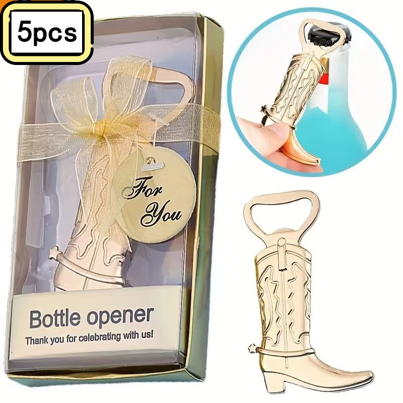 Kitchen Gadgets Presents - 5 stuks Bootflesopener met verpakking Grappige