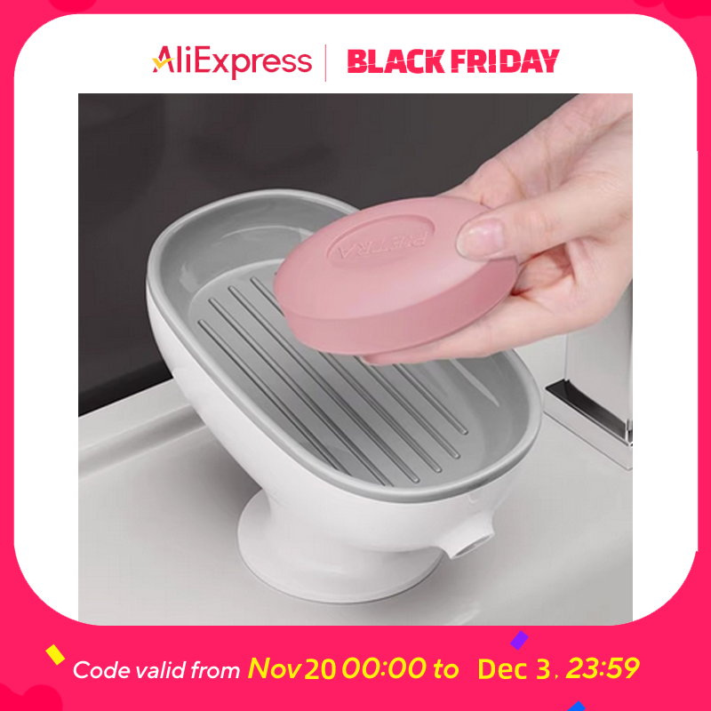 Kitchen Gadgets Luxury - Zuignap zeepbakje afvoerbaar, roestbestendig, voor badkamer,