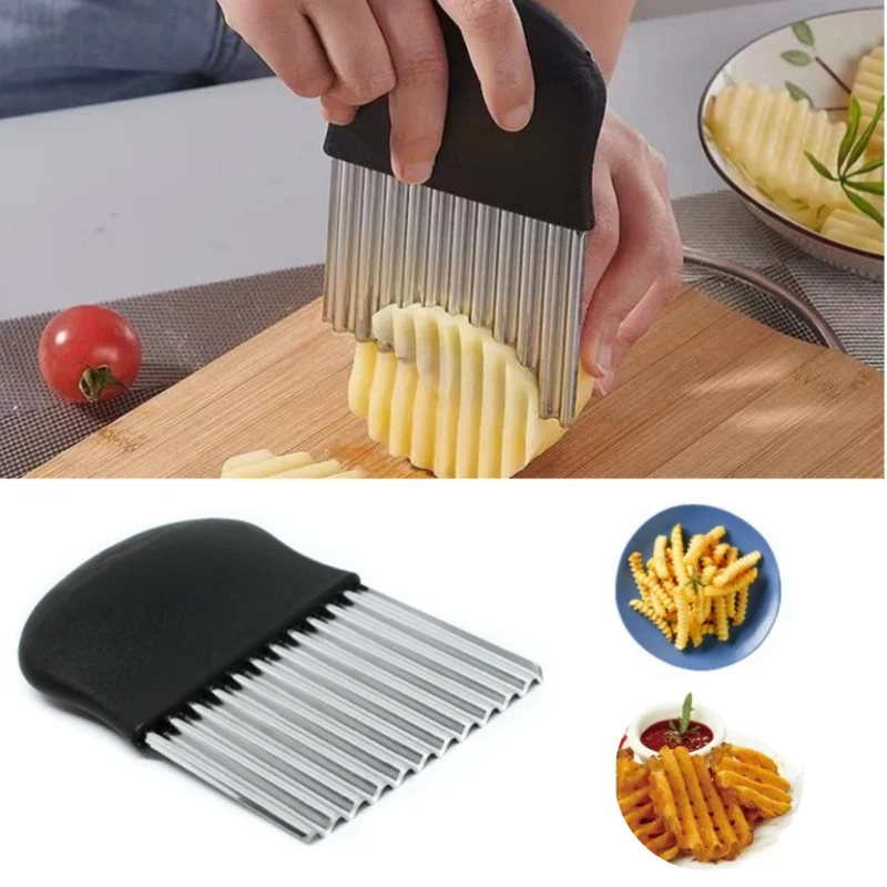 Kitchen Gadgets Luxury - Roestvrijstalen Aardappel Chip Snijmachine Deeg Groente