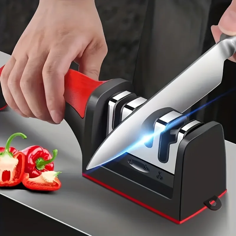 Kitchen Gadgets That Are Useful - Premium 4-traps messen- en scharen-slijper, professioneel