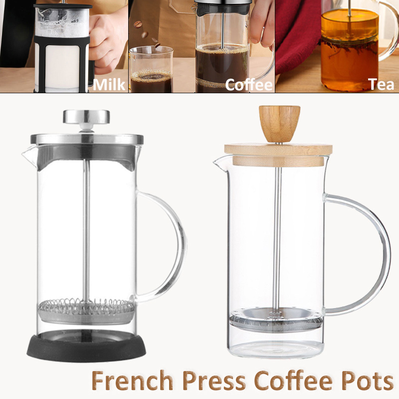 French Press Coffee Maker - 350-1000 ml Franse Pers Koffiepot Roestvrij