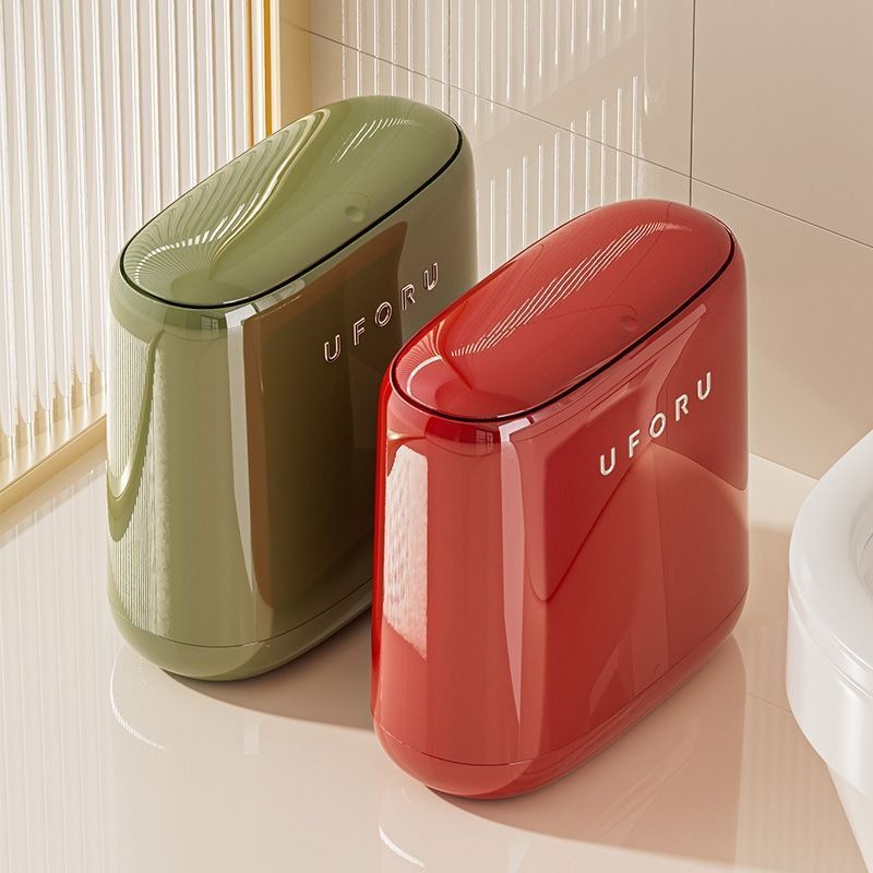 Kitchen Gadgets Luxury - Badkamer Smalle Prullenbak Plastic Druk Cover