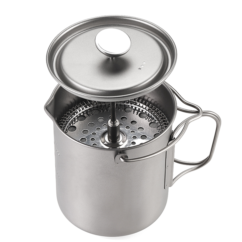 French Press Coffee Maker - Lixada 750Ml Titanium Koffiekop Mok Franse
