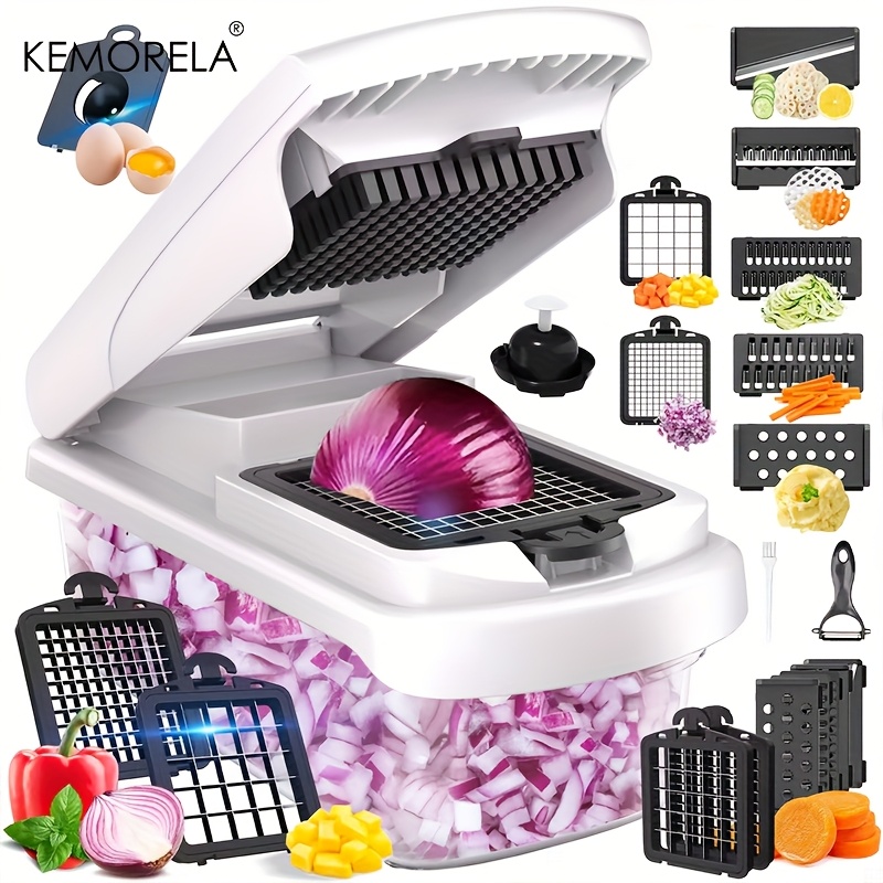 Kitchen Gadgets Luxury - 14/15-in-1 multifunctionele groentehakker, voedselhakker, uienhakker, groentehakker