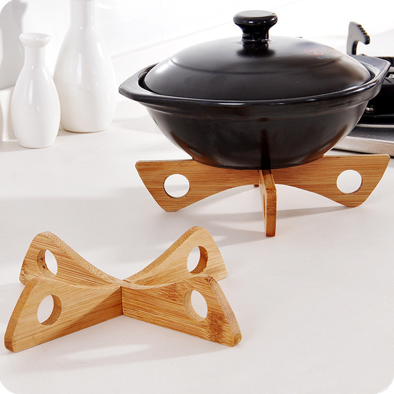 Kitchen Gadgets In Japan - Kruisbakhouder Houten afneembare tafelmat Anti-hitte Stoomtafelmat
