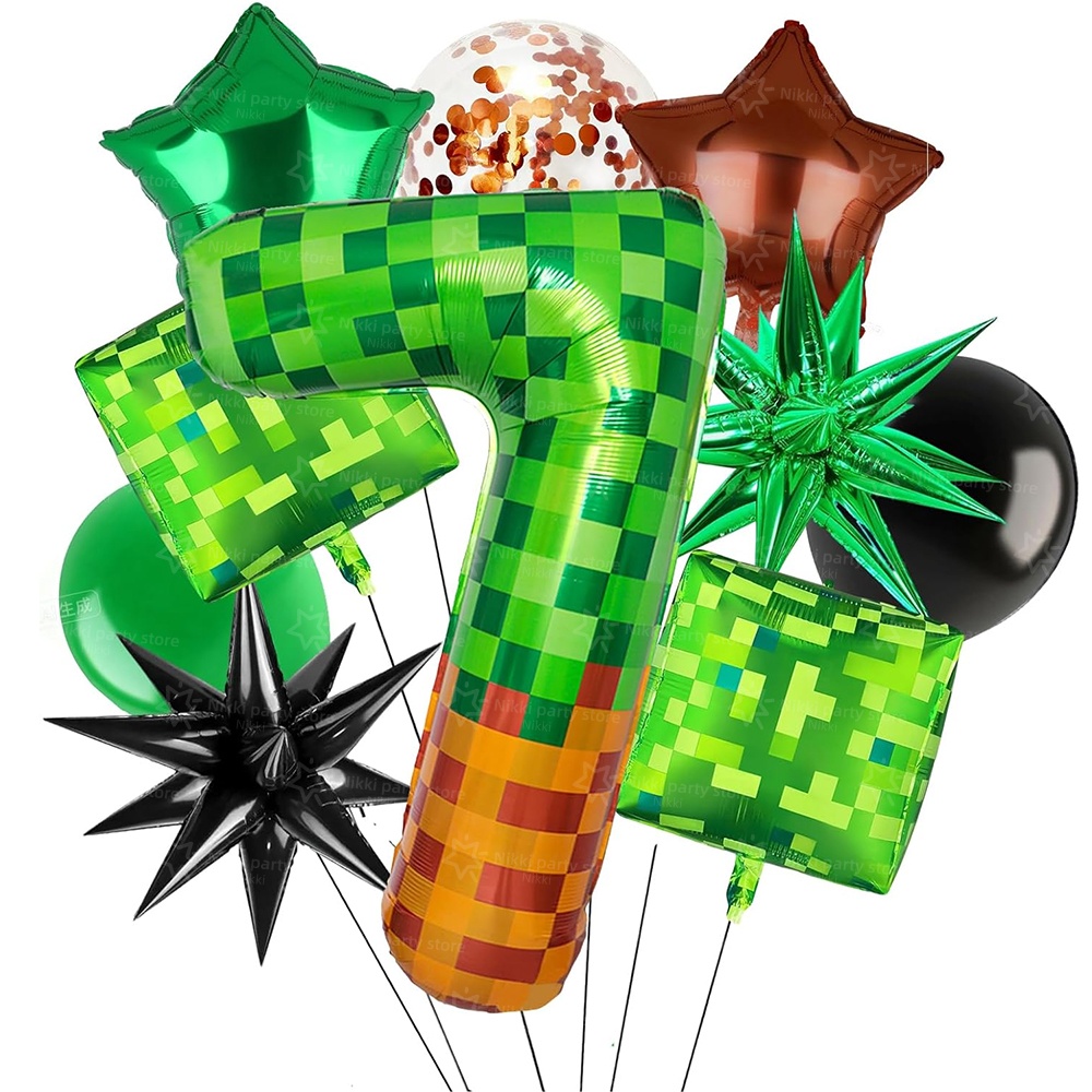 Kitchen Gadgets Videos - Pixel Miner Nummer Folieballon Groen 40