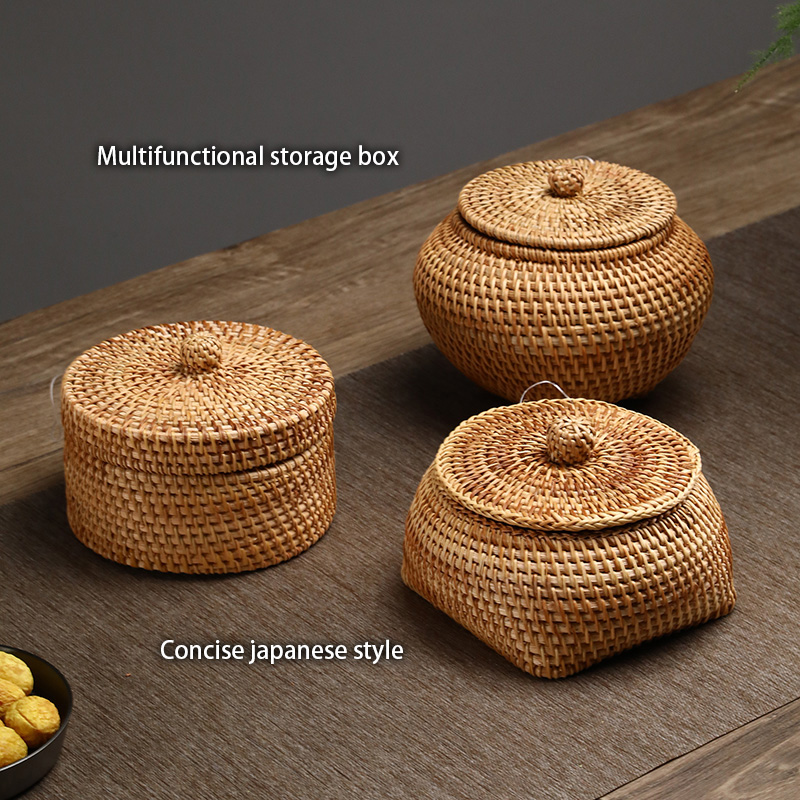 Handgeweven rotan opbergdoos m - Kitchen Gadgets In Japan recensie en prijs