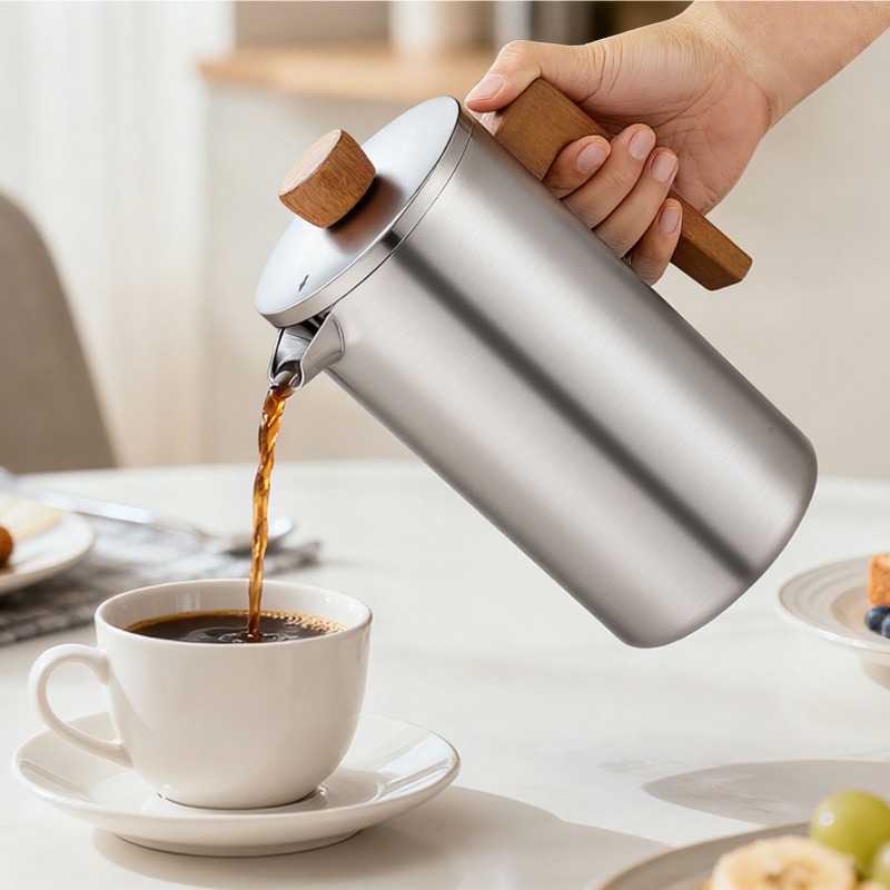 JUSTINLAU 1000ml RVS French Pr - French Press Coffee Maker recensie en prijs