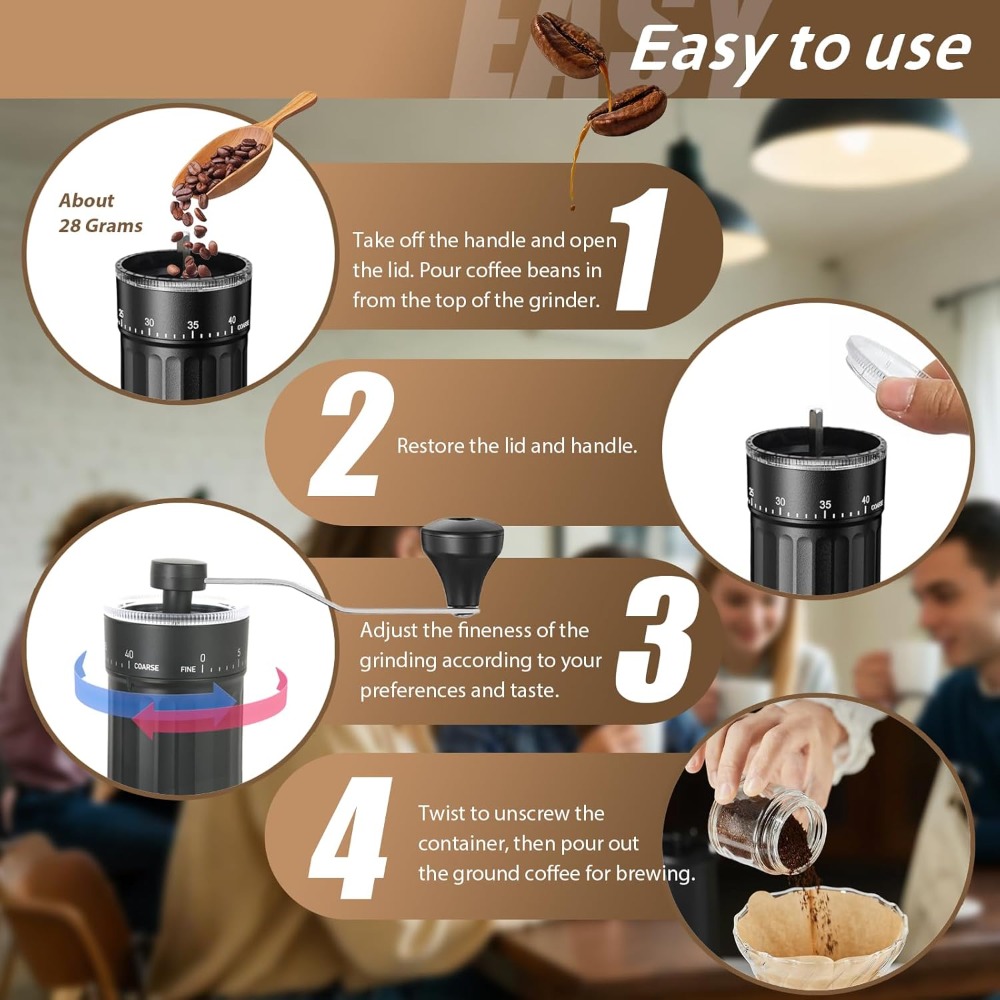 Handmatige koffiemolen met 40  - French Press Coffee Maker recensie en prijs