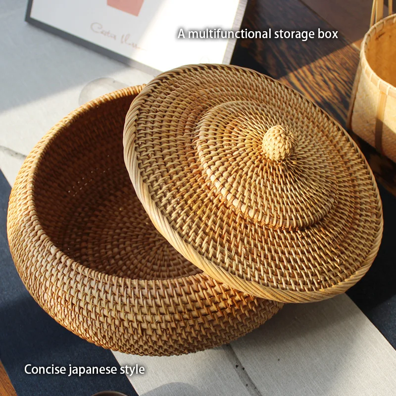 Handgeweven rotan opbergdoos m - Kitchen Gadgets In Japan recensie en prijs